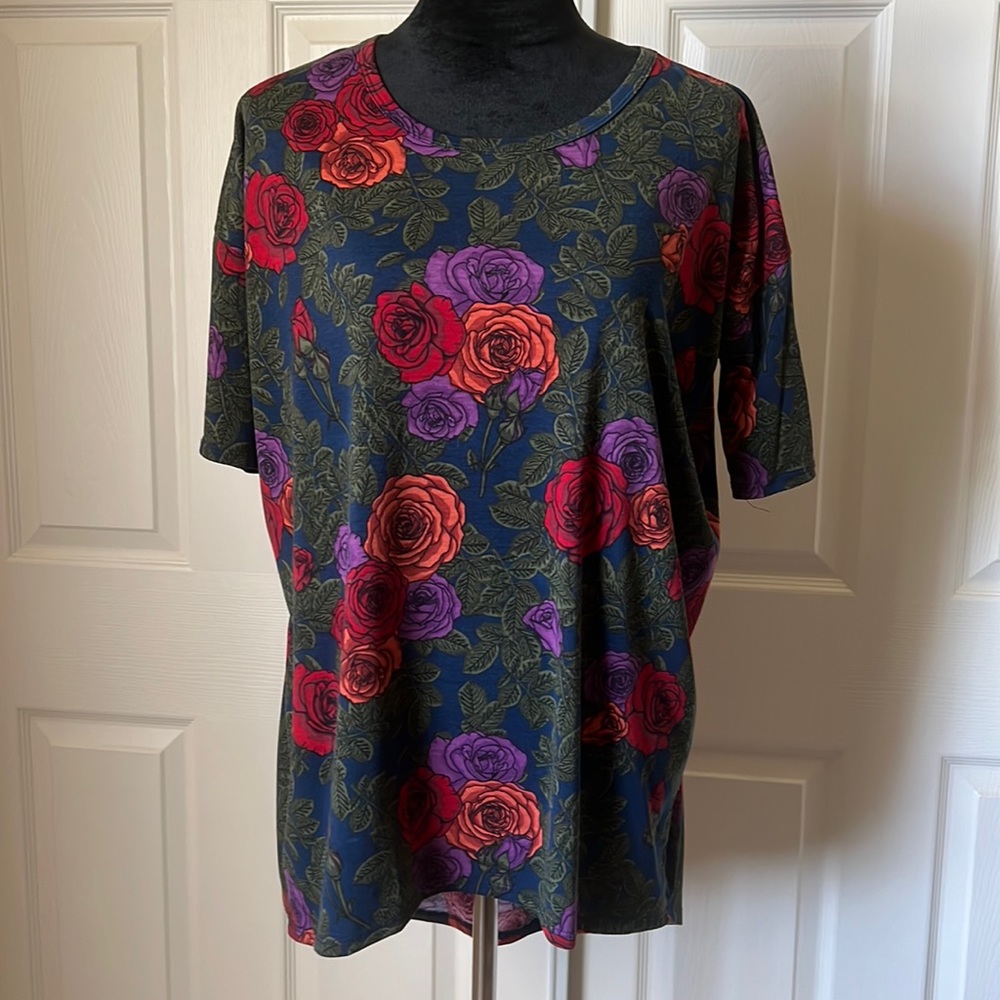LuLaRoe Multicolored Rose Print Irma